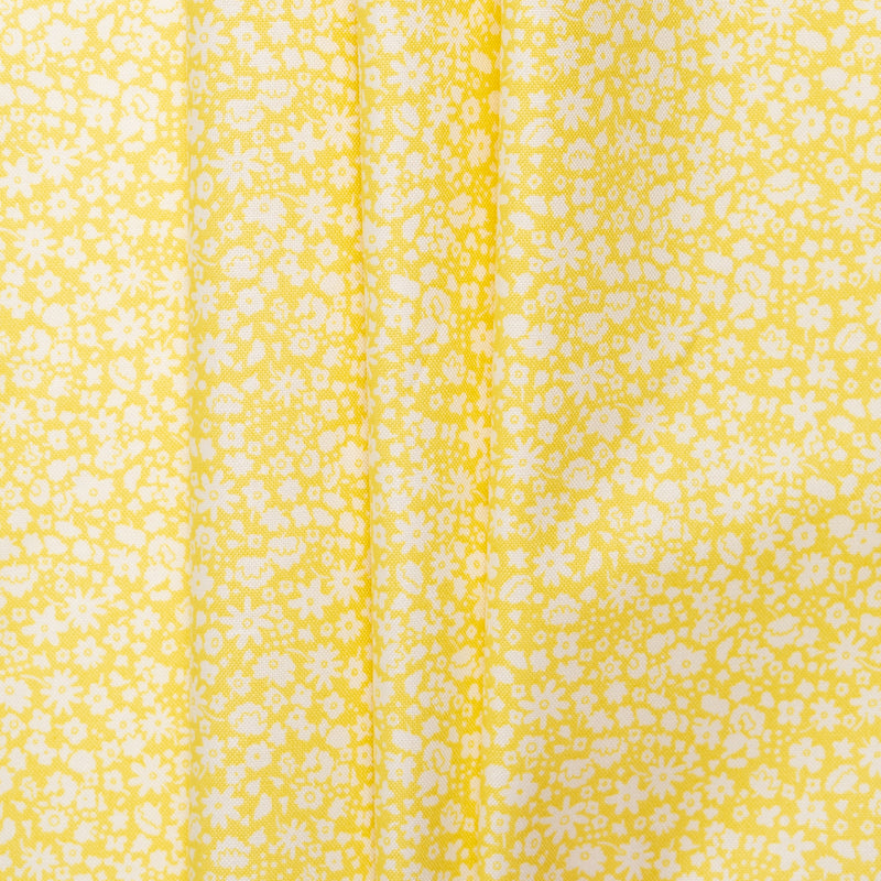 LIBERTY of PARIS Printed Cotton - Small Bouquet - Yellow