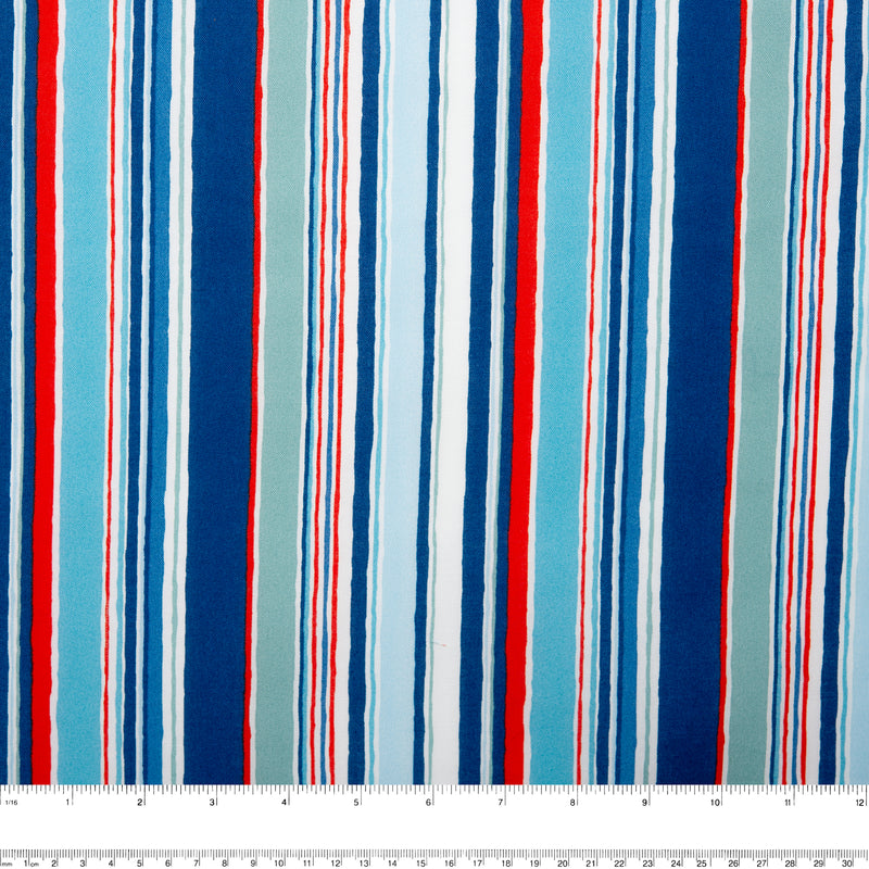 LIBERTY of PARIS Printed Cotton - Stripes - Blue