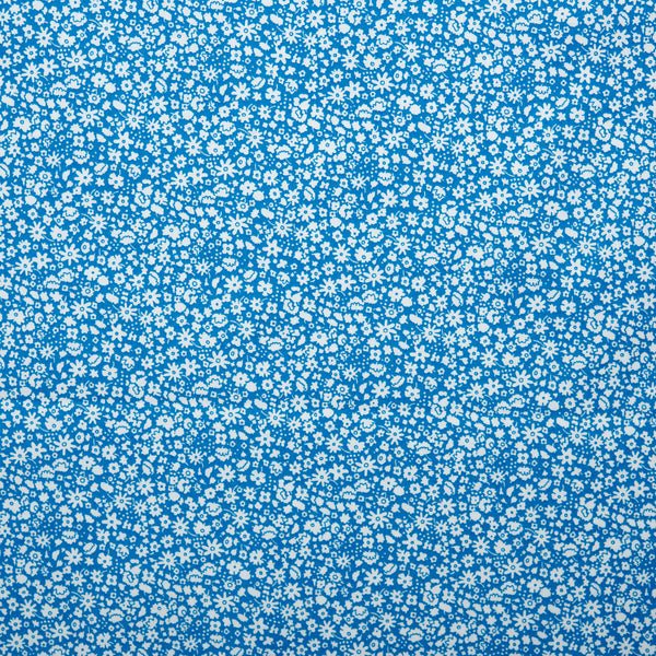 Coton imprimé LIBERTà PARISIENNE - Petit Bouquet - Bleu