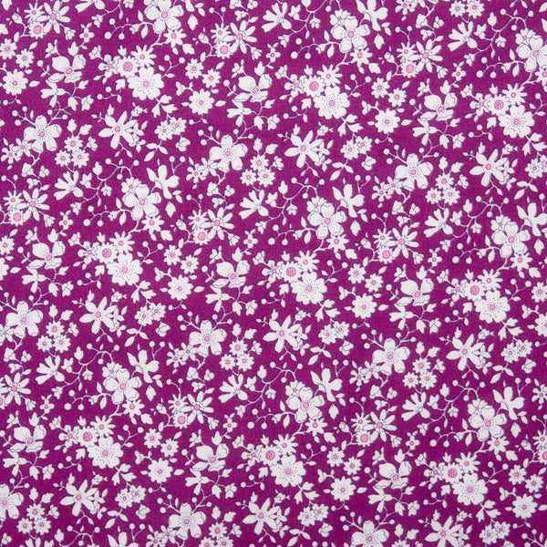 LIBERTY of PARIS Printed Cotton - Flowering - Purple