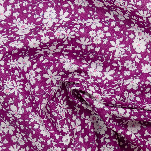 LIBERTY of PARIS Printed Cotton - Flowering - Purple