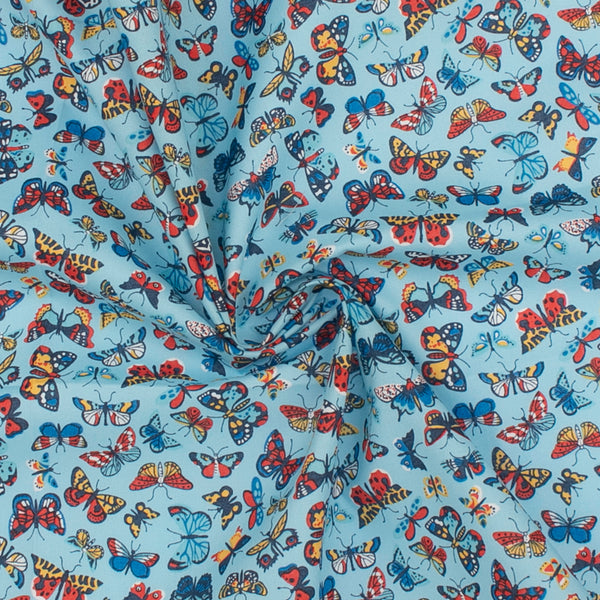 LIBERTY of PARIS Printed Cotton - Buttefly - Blue