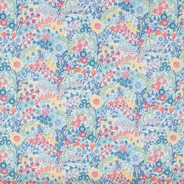 LIBERTY of PARIS Printed Cotton - Lily of the Valley - Blue