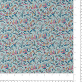Printed Cotton - LIBERTY of PARIS  - 051 - Aqua