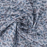 Printed Cotton - LIBERTY of PARIS  - 058 - Light Blue