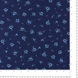 Printed Cotton - LIBERTY of PARIS  - 076 - Navy