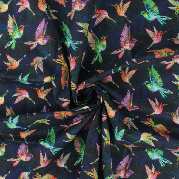 Windham Fabrics - Printed Cotton -A HUMMINGBIRD'S CHARM - 002 - Navy