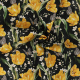 Windham Fabrics - Printed Cotton -TULIP FIELDS - 007 - Black