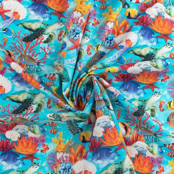 Windham Fabrics - Coton imprimé - &lt;DEEP SEA&gt; - 004 - Turquoise