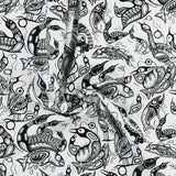 <NORTHCOTT ESSENTIALS> - Coton imprimé - LES QUATRES SAISONS - 032 - Blanc
