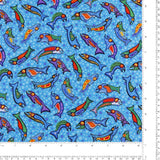 <NORTHCOTT ESSENTIALS> - Coton imprimé - LES QUATRES SAISONS - 033 - Bleu Pâle