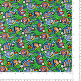 <NORTHCOTT ESSENTIALS> - Coton imprimé - LES QUATRES SAISONS - 035 - Vert