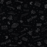 Bernatex Fabrics - Printed Cotton - SUZI Q ESSENTIALS - Harry Potter - 007 - Black