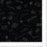 Bernatex Fabrics - Printed Cotton - SUZI Q ESSENTIALS - Harry Potter - 007 - Black