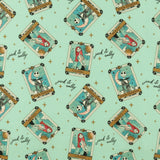 Licensed Printed Cotton - SUZI Q ESSENTIALS - Jack & Sally - 017 - Aqua