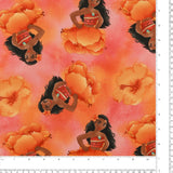 Licensed Printed Cotton - SUZI Q ESSENTIALS - Moana - 023 - Orange