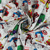 Licensed Printed Cotton - SUZI Q ESSENTIALS - Marvel - 024 - White