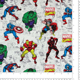 Licensed Printed Cotton - SUZI Q ESSENTIALS - Marvel - 024 - White