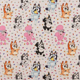 Licensed Printed Cotton - SUZI Q ESSENTIALS - Bluey - 026 - White