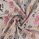 Licensed Printed Cotton - SUZI Q ESSENTIALS - Bluey - 026 - White