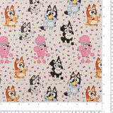 Licensed Printed Cotton - SUZI Q ESSENTIALS - Bluey - 026 - White