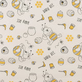 Licensed Printed Cotton - SUZI Q ESSENTIALS - Winnie the Pooh - 029 - White