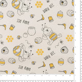 Licensed Printed Cotton - SUZI Q ESSENTIALS - Winnie the Pooh - 029 - White