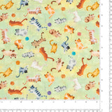 Windham Fabrics - Coton imprimé - <CATS AROUND TOWN> - 002 - Vert Tendre