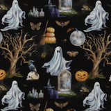 Printed Cotton - HAPPY HAUNTING - 002 - Black