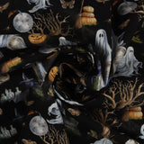 Printed Cotton - HAPPY HAUNTING - 002 - Black