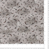 Coton imprimé <HAPPY HAUNTING> - 003 - Gris