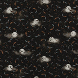 Printed Cotton - HAPPY HAUNTING - 004 - Black