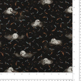 Printed Cotton - HAPPY HAUNTING - 004 - Black