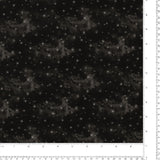 Coton imprimé <HAPPY HAUNTING> - 006 - Noir