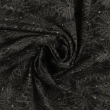 Coton imprimé <HAPPY HAUNTING> - 007 - Noir