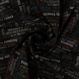 Printed Cotton - HAPPY HAUNTING - 008 - Black