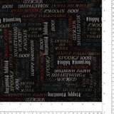 Printed Cotton - HAPPY HAUNTING - 008 - Black