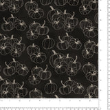 Northcott - Printed Cotton - NIGHT OWL - 002 - Black