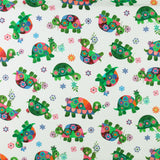 Northcott - Printed Cotton - TOPSY TURTLES - 003 - White