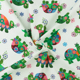 Northcott - Printed Cotton - TOPSY TURTLES - 003 - White
