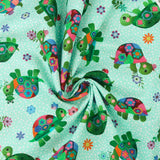 Northcott - Printed Cotton - TOPSY TURTLES - 004 - Aqua