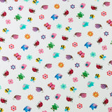 Northcott - Printed Cotton - TOPSY TURTLES - 005 - white