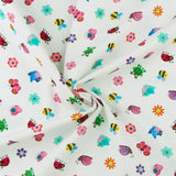 Northcott - Printed Cotton - TOPSY TURTLES - 005 - white