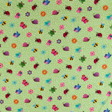 Northcott - Printed Cotton - TOPSY TURTLES - 006 - Light Green