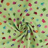 Northcott - Printed Cotton - TOPSY TURTLES - 006 - Light Green