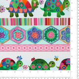 Northcott - Printed Cotton - TOPSY TURTLES - 009 - Multicolor
