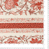 Northcott - Coton Imprimé - BORDEAUX - 004 - Crème