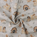 Henry Glass - Printed Cotton - TINY TROTS - 001 - Light Grey