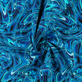 Bernatex - Coton imprimé - ILLUMINATIONS - 001 - Bleu