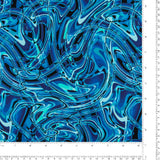Bernatex - Coton imprimé - ILLUMINATIONS - 001 - Bleu